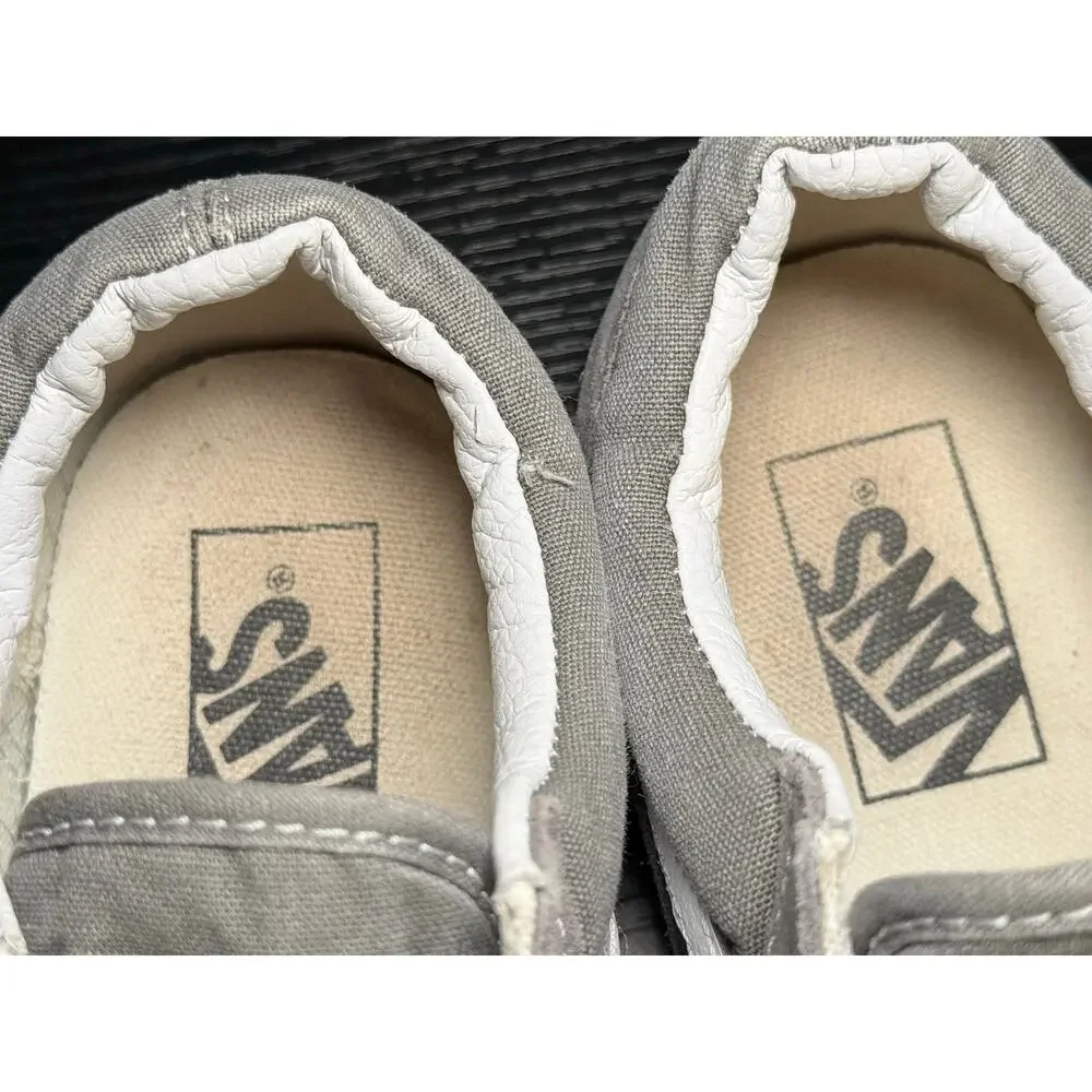 Vans Old Skool Gray White Suede Canvas Sneakers Men’s 8.5 Women’s 10 skate shoes